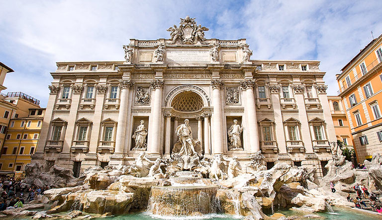 Best of United Kingdom with Europe - Trevi Fountain Rome Italy